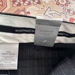 Worthington NWT Women's Striped Modern Fit Straight Dress Pants Black Size 14S Photo 4