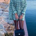 ZARA Tweed Weave Houndstooth OVERSHIRT Jacket Blazer Green/White Size XS NEW Photo 9