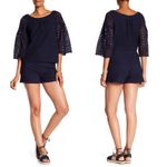 Trina Turk Cotton Eyelet Lace Union Shorts Navy Size 6 Photo 10