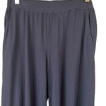 Eileen Fisher  Fine Tencel Jersey Black Wide Leg Ankle Pants Photo 1