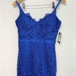 Guess  Dress Size 4 Blue Lace Strappy V Neck‎ Sleeveless NEW Photo 4