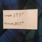 cha cha vente  Blue and Green Sheer Plaid Tunic Shirt NWOT Size Medium Photo 7