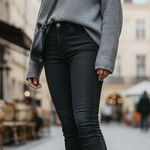 Timberlands Black Lace Up Combat Boots Textured Shaft Chunky Sole Women's Size 7 Photo 0