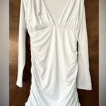 White long sleeve ruched top dress Size L Photo 1