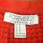 Forever 21 Orange Woven Pattern Cotton Sweater Womens Medium Photo 7