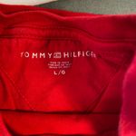 Tommy Hilfiger  red logo crew neck, short‎ sleeve t shirt, cotton, size Large Photo 2
