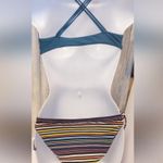 Multiples 2x Pair Strappy Bikini Tops with Multicolor Striped Bottom Photo 8
