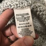 Free People  Oversized Gray V-Neck Chunky Knit Sweater - Size M Photo 5