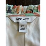 Nine West  Size XXL Floral Maxi Dress Halter Ruffle Bottom Fully Lined Coral Teal Photo 5