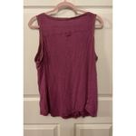 Free People  Linen Burnout Button Front Henley Traveler Tank, S Photo 5