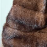 Vintage Mink stole Chic Brown Fur Wrap Capulet Photo 10