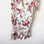 ByTimo White Floral Satin Bubble Knee Length Dress Size M Photo 4