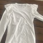 joe's jeans  White Ruffled Blouse Photo 7