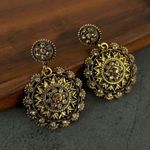 Boho Luxury Golden‎ Color Sunflower Statement Earrings faux fashion jewelry Brown Photo 0