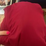 Azazie  A6 Deep Red Bridesmaid Dress with slit Photo 2