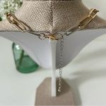 Coach  Gold Bow and Silver Hangtag Necklace Photo 6