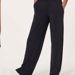 Lululemon  RARE Take It Easy‎ High Waisted Black Leggings Size 2 Active Wide Leg Photo 0