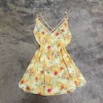 American Vintage Vintage Morgan Taylor floral yellow coquette bow detail slip dress Photo 1