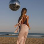 DAILY DRILLS NWT SILKY MAXI DRESS LIGHT PINK Photo 1