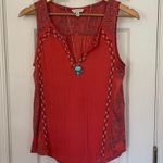 Lucky Brand Embroidered Woven Mix Tunic Photo 3