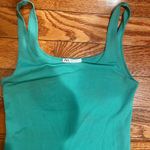 ZARA green bodycon Tank Sleeveless back slit midi dress size M Photo 5