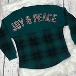 Victoria's Secret Pink Victoria’s Secret Festive Green Plaid Sweatshirt Photo 0
