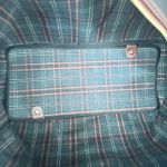 Dunhill Authentic Vintage Brown Grey Coated Canvas Weekender Bag Plaid Lining Photo 7