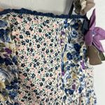 Humming Floral Vine Strap Dress Fairy Cottage Milkmaid Feminine Fae Earthy Blue Size M Photo 4