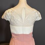 Women’s Ivory Lace Top Pink Chiffon V Photo 4