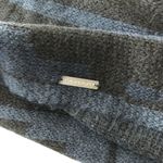 Tahari  Womens Scarf Infinity Geometric Chunky Knit Navy Blue Black 31x18 Photo 3