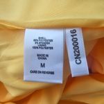 New York & Company Yellow Satin Sleeveless Ruffled Roses 3D Effect Dress Size M Size M Photo 5