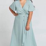 Show Me Your Mumu Sophia Silver Sage Wrap Maxi Dress Photo 0