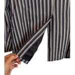 Bloomingdale's Striped Collared One Button Blazer Jacket – Chic Summer Must Photo 7