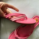 J. McLaughlin NEW  Caitlin Pink Double Strap Patent Leather Thong Sandals Photo 4