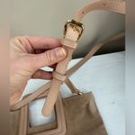 TMRW STUDIO Blush Milo Fold Over Suede Bag Crossbody Top Handle Anthropologie Pink Photo 5