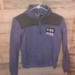 PINK - Victoria's Secret PINK VICTORIA’S SECRET quarter zip sweatshirt purple and gray XS PINK VS top​ Photo 1