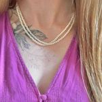 Petite Pearl Necklace Vintage “Siobhan” Classic Elegant Feminine Pearlcore White Photo 11