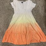 Wild Fable Women's Mini Dress in White and Orange Ombre Photo 0