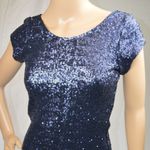 Backstage  Navy Sequin Formal Beaded Cocktail Dress XS Photo 0