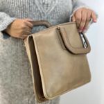 Coach Vintage Slim Satchel Large #9430 Leather Handbag Valise Tan Putty Photo 6