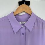 Equipment  Slim Signature Silk Shirt size Medium Lilac Long Sleeve Collared Photo 7