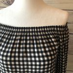 Sanctuary Gingham Plaid Off Shoulder Blouse Photo 3