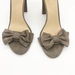 Kate Spade Paulette Bow Heels Size 11 Suede Block Tan Girly Ankle Strap Photo 3
