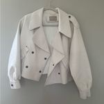 We The Free White Leather Jacket Photo 0