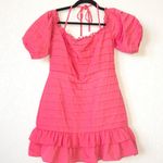 TALULAH Pink Sweetest Kiss Ruffle Off The Shoulder Tiered Dress Size Medium Photo 1