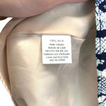 Lavender Brown Snakeskin Racerback Silk Dress Navy Blue Cream Size Small Photo 6