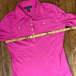 Ralph Lauren Women’s vintage 90s Pink 3/4 Sleeve  Polo Shirt size medium Photo 2