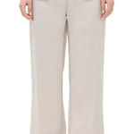 Madewell  Patch Pocket Linen Flare Trousers in Oat Color Linen Size US 2 NWT Photo 0