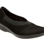 Clarks  Everlay Eve Slip-On Black Suede‎ Shoes Womens Size 7M Cushion Soft Photo 0