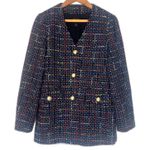 Truth by Republic Colorful Tweed Blazer Longline Single Breasted Preppy Size XS Photo 10